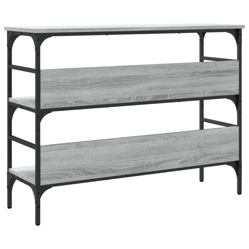 Mesa consola madera de ingeniería gris Sonoma 100x32x75 cm - Imagen 7