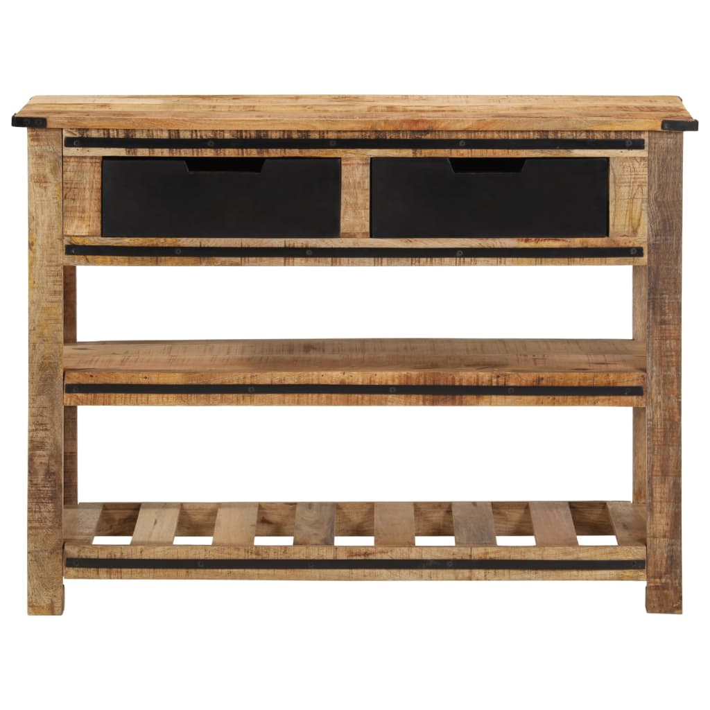 Mesa consola de madera maciza de mango 100x35x75 cm - Imagen 2