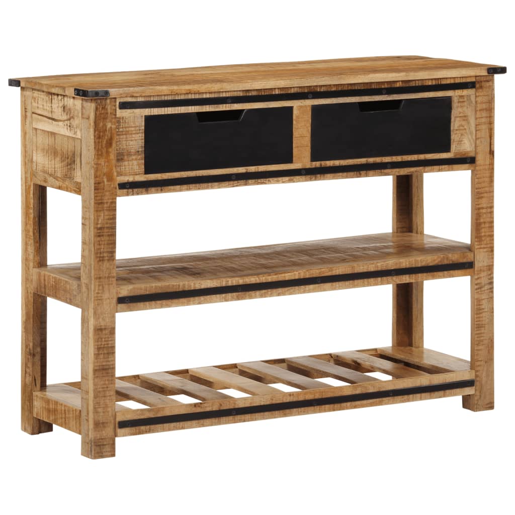 Mesa consola de madera maciza de mango 100x35x75 cm - Imagen 12