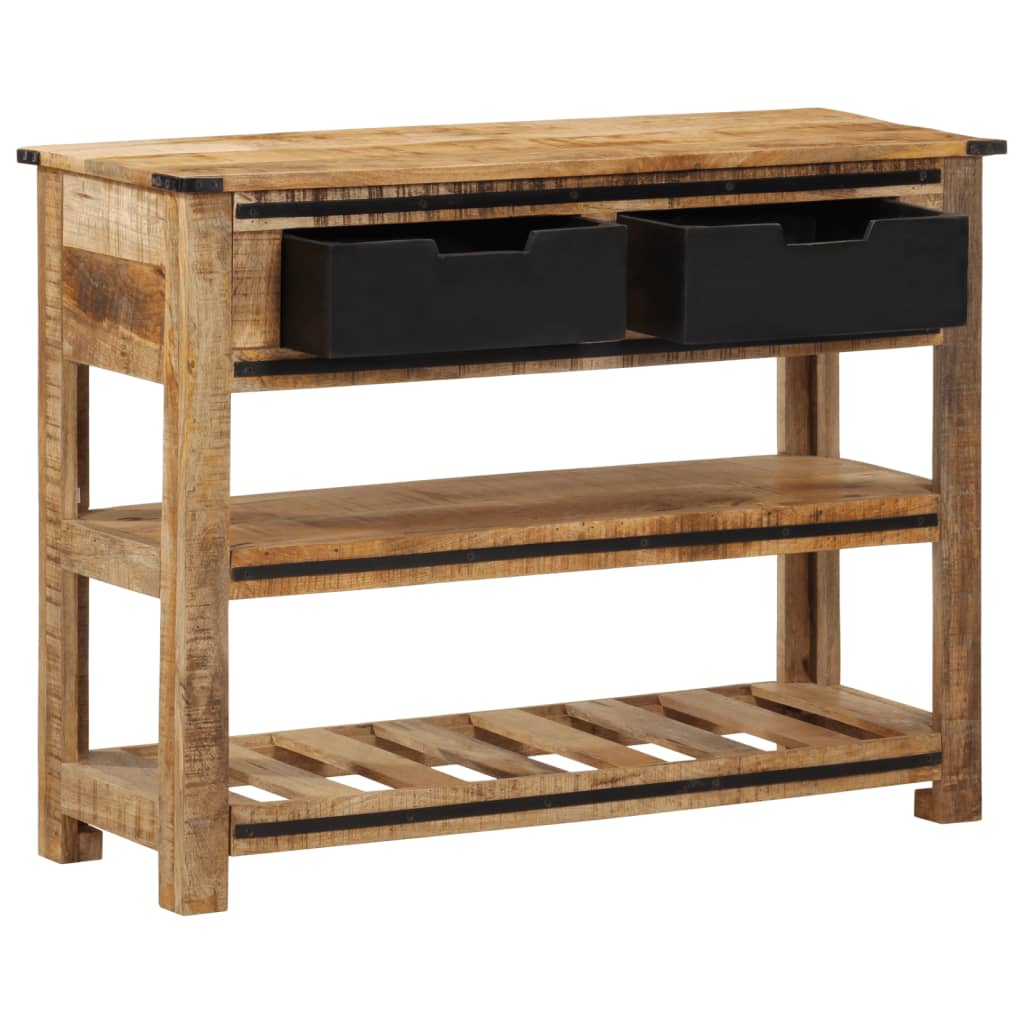 Mesa consola de madera maciza de mango 100x35x75 cm - Imagen 3