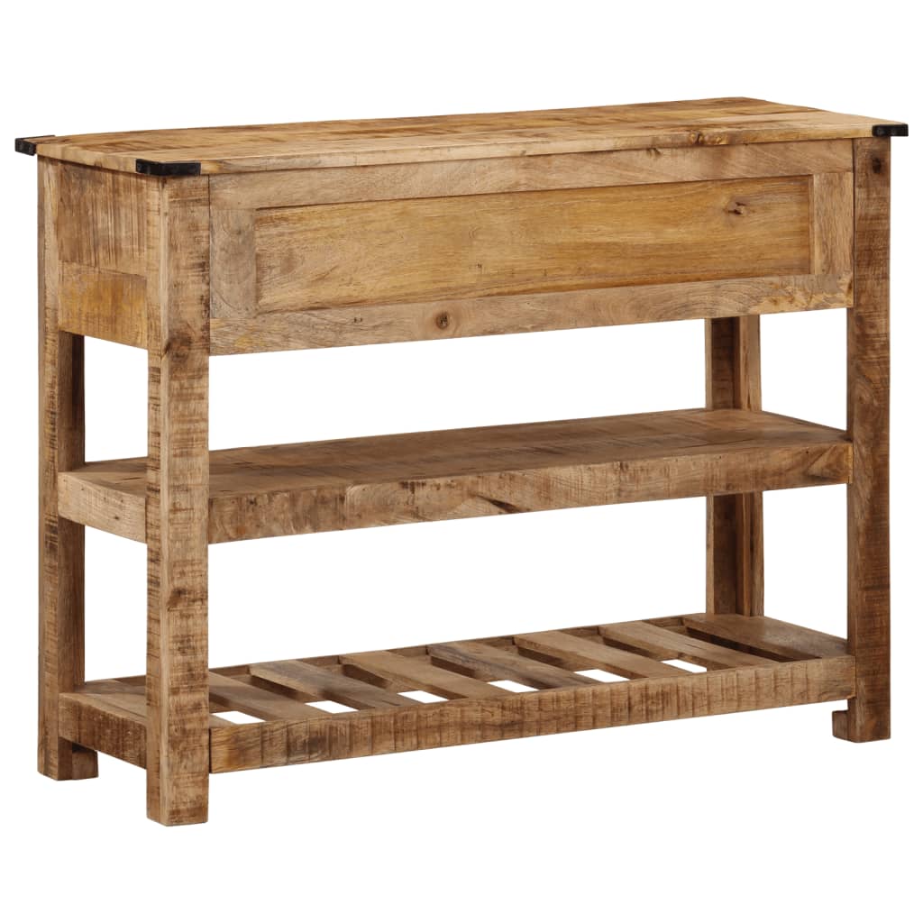 Mesa consola de madera maciza de mango 100x35x75 cm - Imagen 5