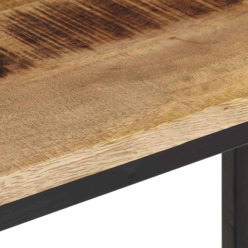Mesa consola madera maciza de mango rugosa 70x35x70 cm - Imagen 5