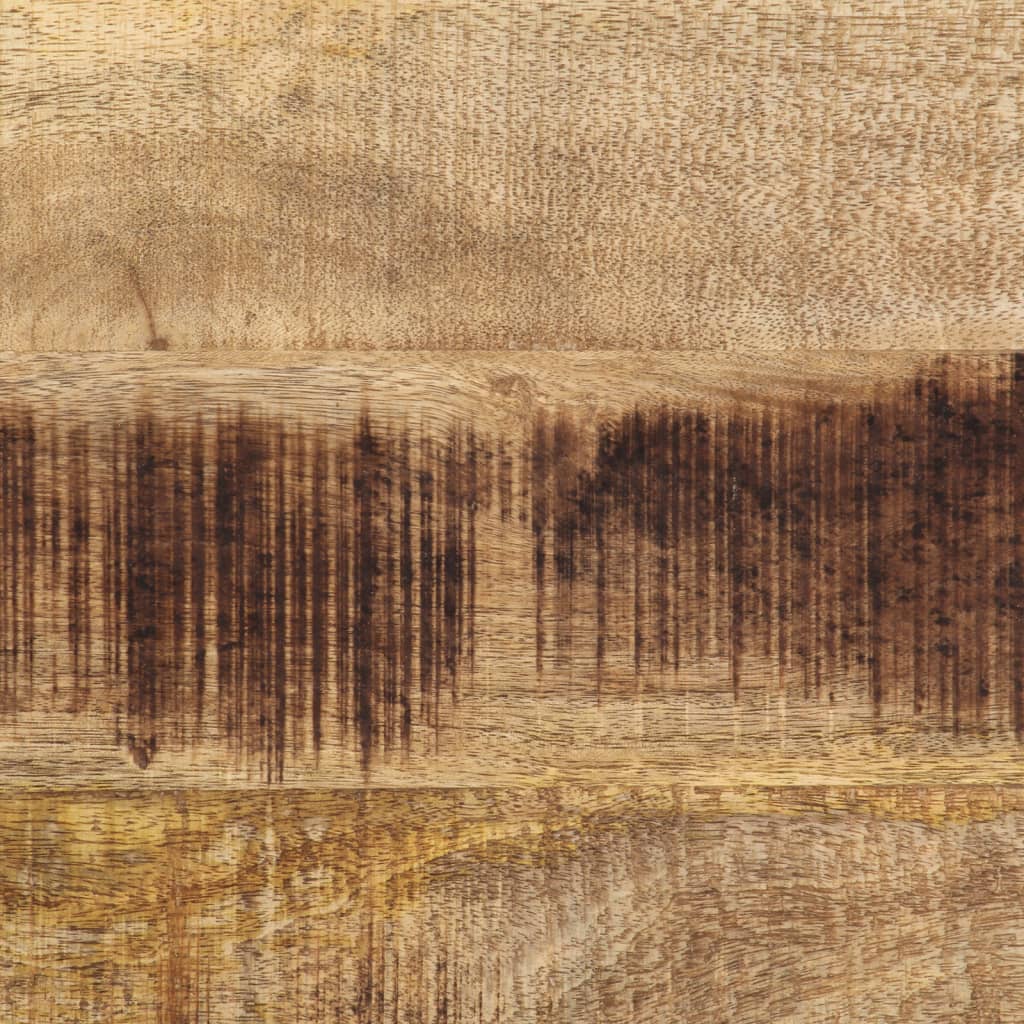 Mesa consola madera maciza de mango rugosa 70x35x70 cm - Imagen 8