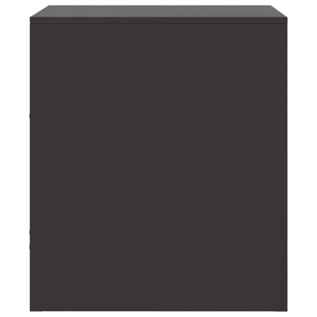 Mesita de noche acero negra 34,5x39x44 cm - Imagen 8