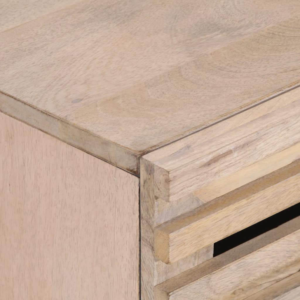 Mesita de noche madera maciza de mango 50x34x62 cm - Imagen 7