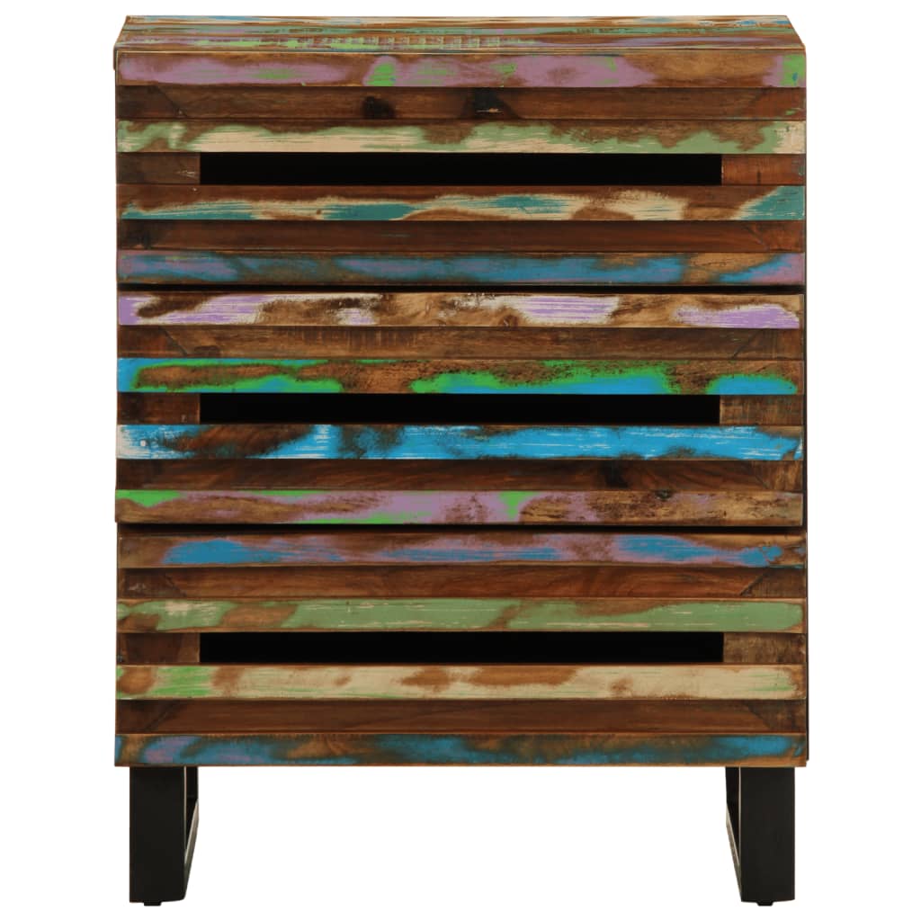 Mesita de noche madera maciza de acacia 50x34x62 cm - Imagen 2