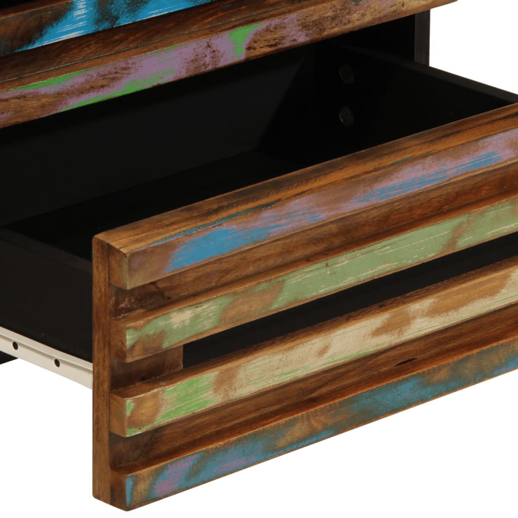 Mesita de noche madera maciza de acacia 50x34x62 cm - Imagen 8