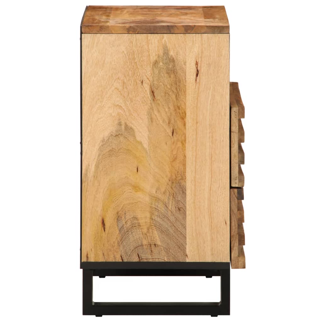 Mesita de noche madera maciza de acacia 50x34x62 cm - Imagen 4