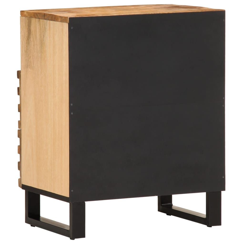 Mesita de noche madera maciza de acacia 50x34x62 cm - Imagen 5