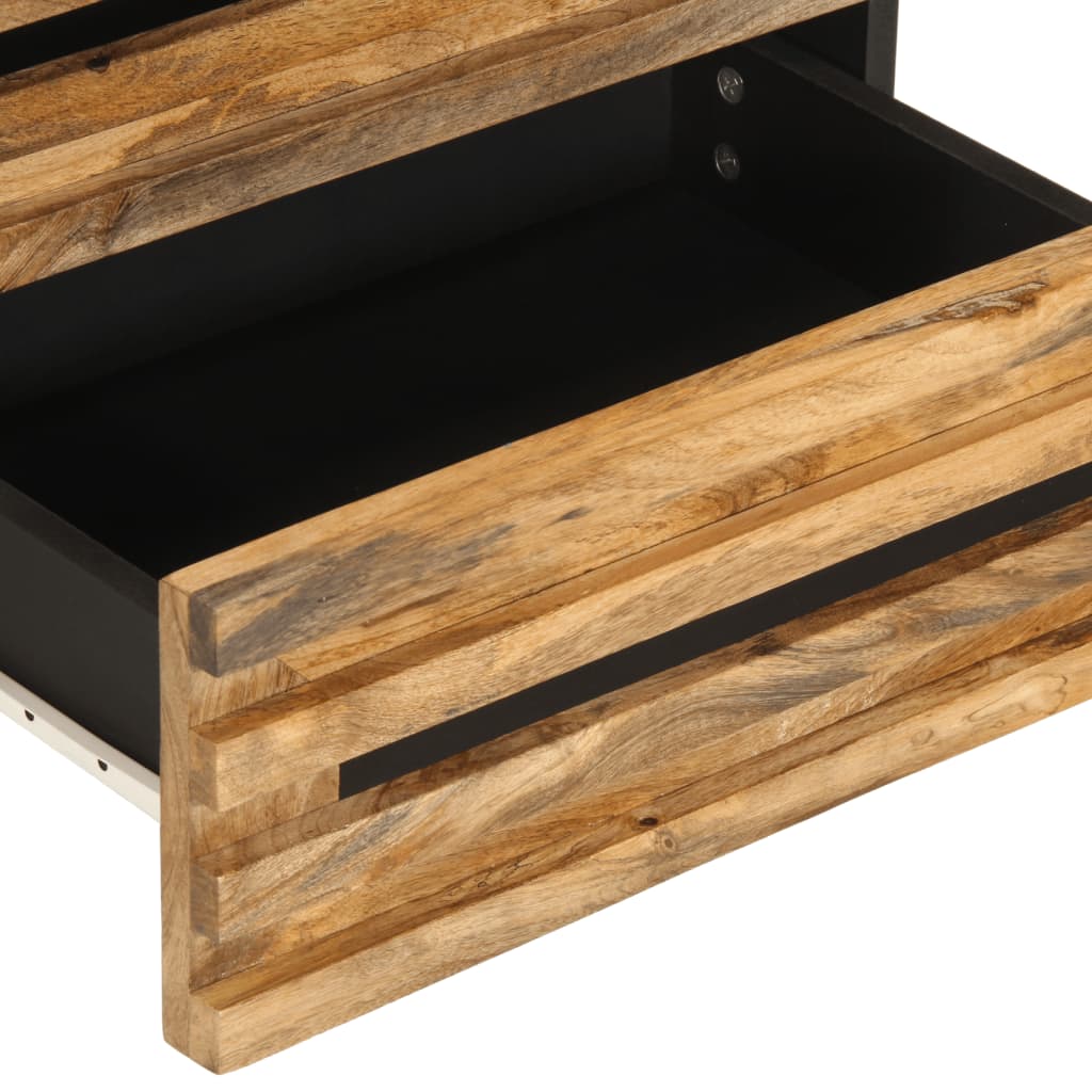 Mesita de noche madera maciza de acacia 50x34x62 cm - Imagen 8