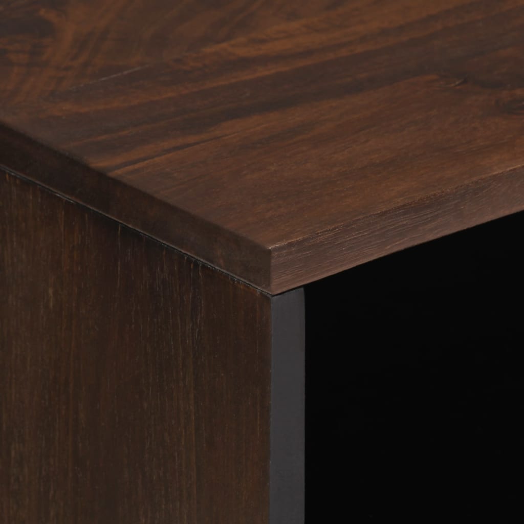 Mesita de noche madera maciza de mango 50x34x62 cm - Imagen 7