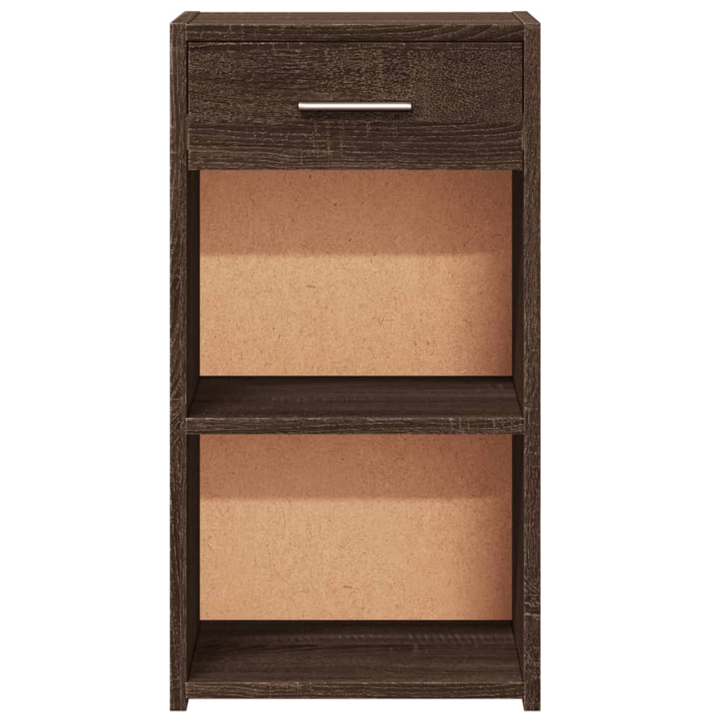 Mesita de noche madera de ingeniería marrón roble 35x34x65 cm - Imagen 5