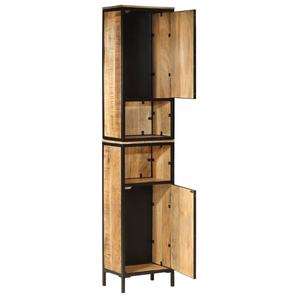 Mueble de baño hierro y madera maciza de mango 40x27x180 cm - Imagen 2