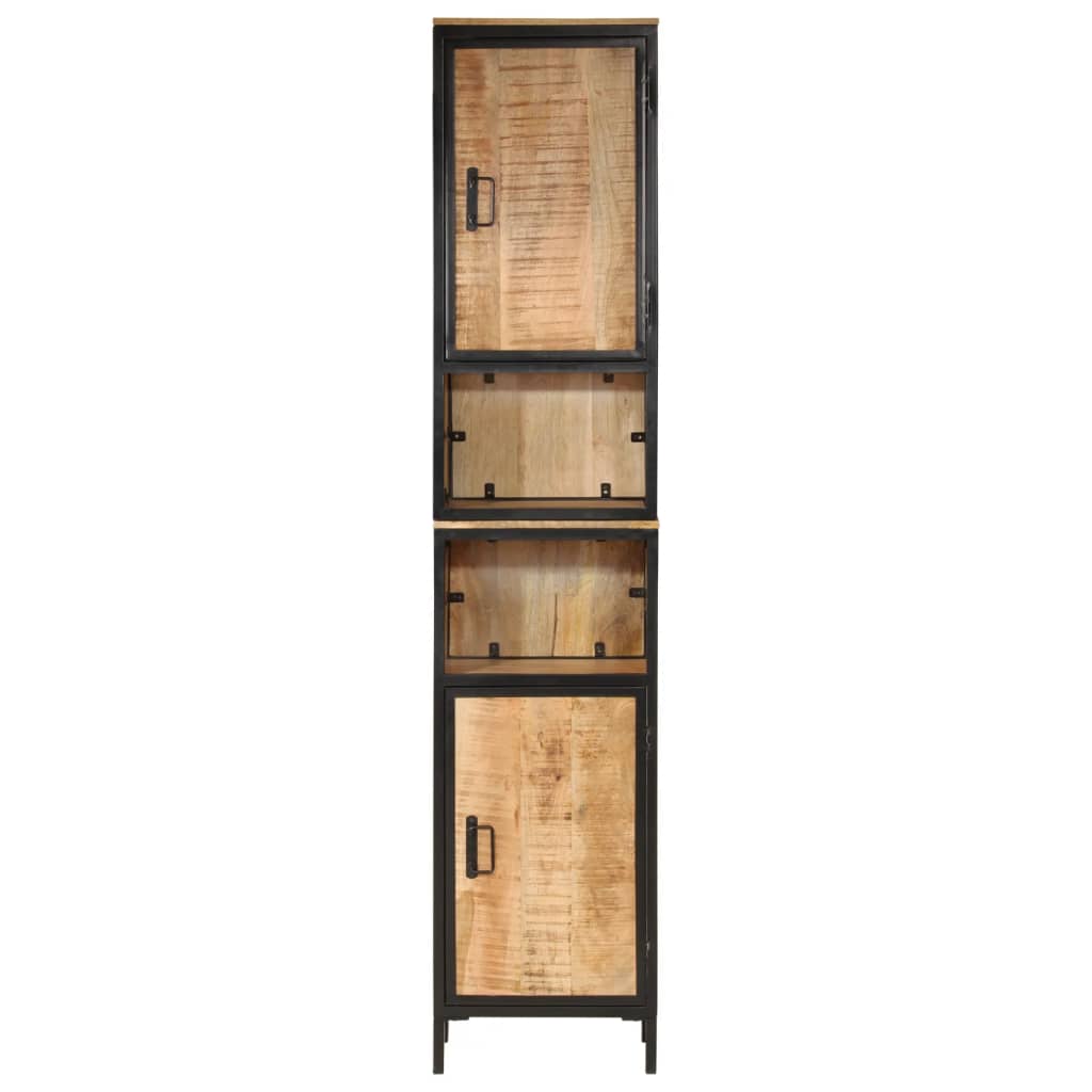 Mueble de baño hierro y madera maciza de mango 40x27x180 cm - Imagen 3