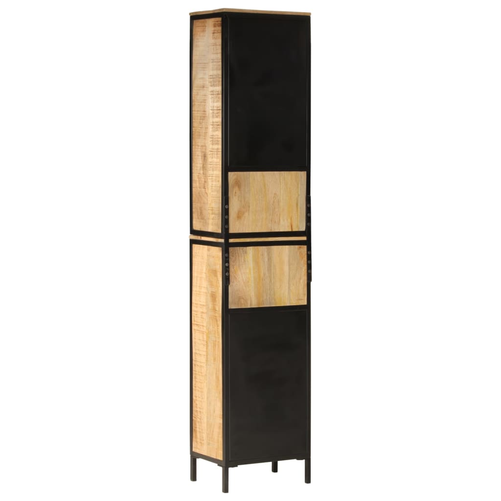 Mueble de baño hierro y madera maciza de mango 40x27x180 cm - Imagen 5