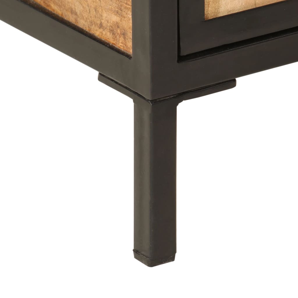 Mueble de baño hierro y madera maciza de mango 40x27x180 cm - Imagen 8