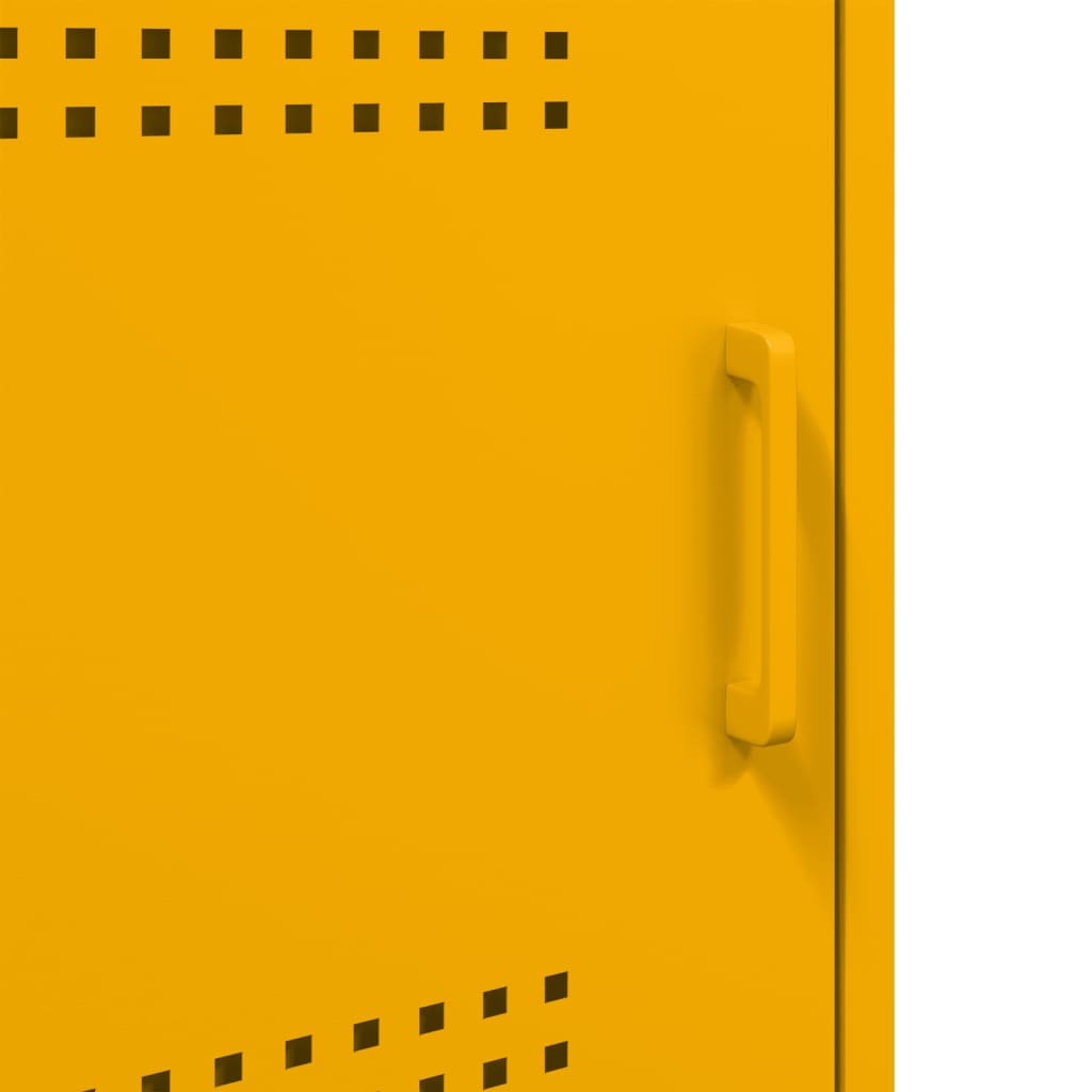 Mesita de noche acero amarillo mostaza 36x39x68 cm - Imagen 12