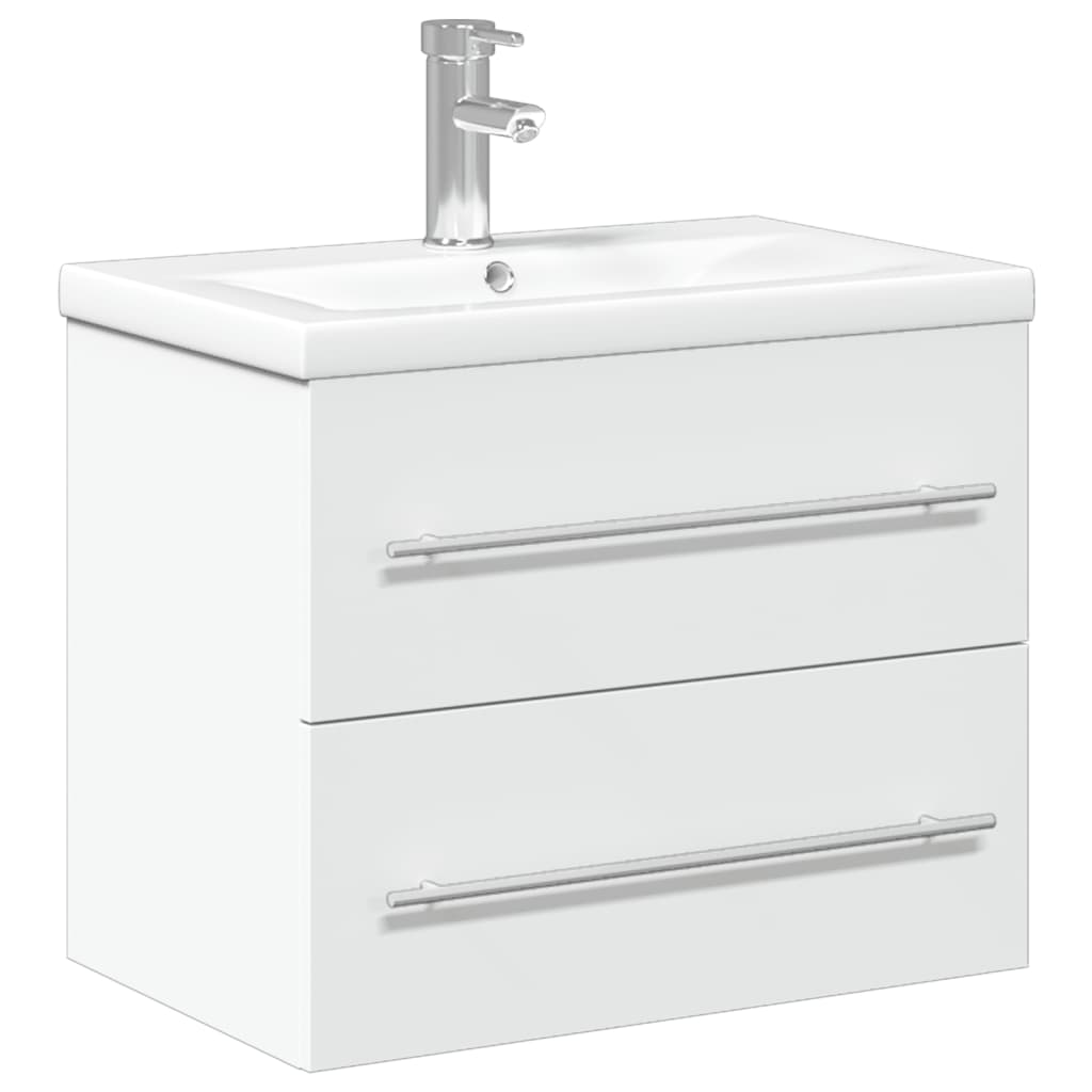 Mueble de baño con lavabo integrado blanco - Imagen 2