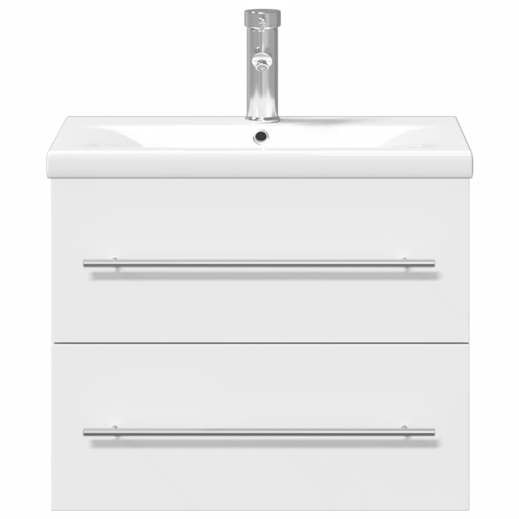 Mueble de baño con lavabo integrado blanco - Imagen 4