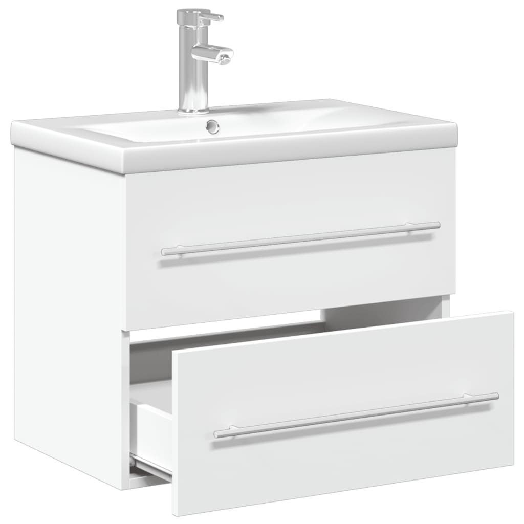 Mueble de baño con lavabo integrado blanco - Imagen 5