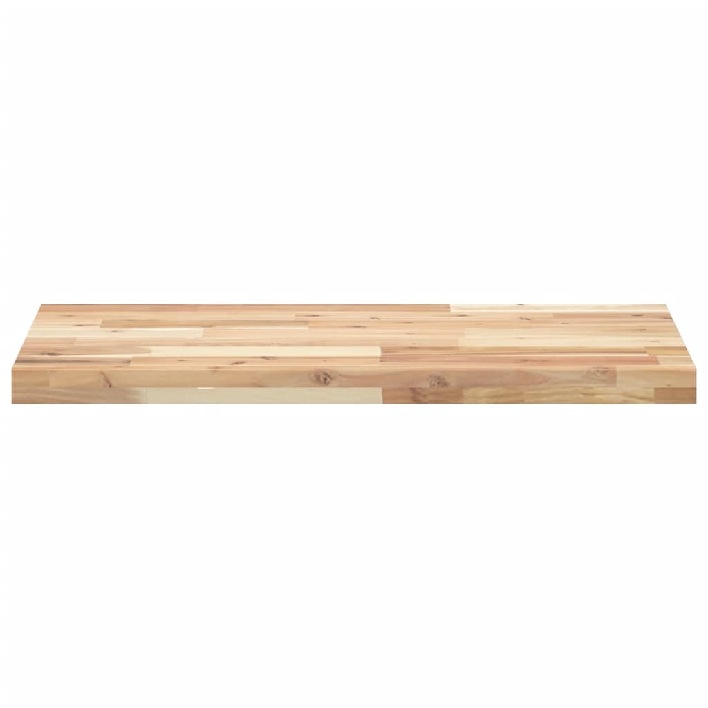 Encimera tocador de baño madera acacia sin tratar 120x40x4 cm - Imagen 3