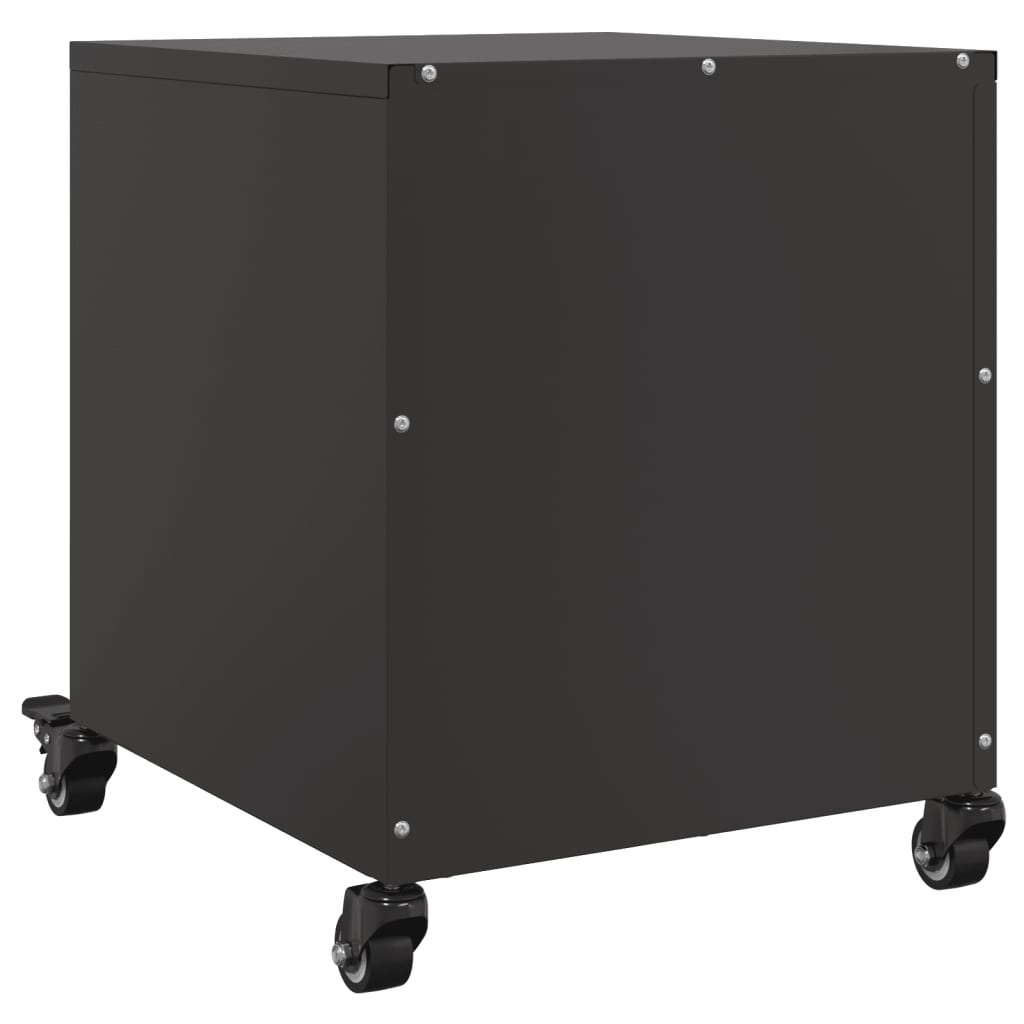 Mesita de noche acero negra 36x39x43,5 cm - Imagen 8