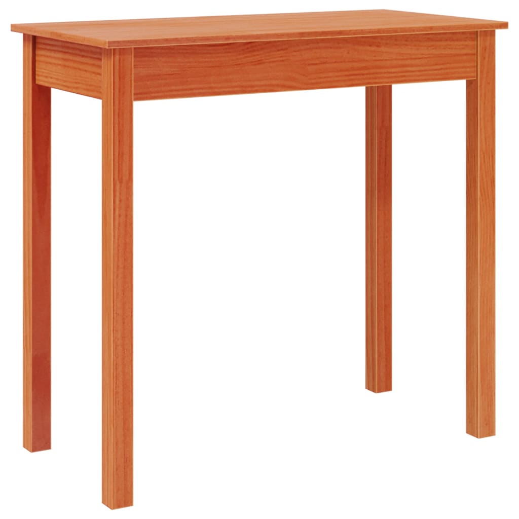 Mesa consola de madera maciza de pino marrón cera 80x40x75 cm - Imagen 2