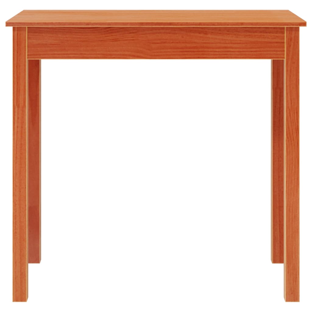 Mesa consola de madera maciza de pino marrón cera 80x40x75 cm - Imagen 5