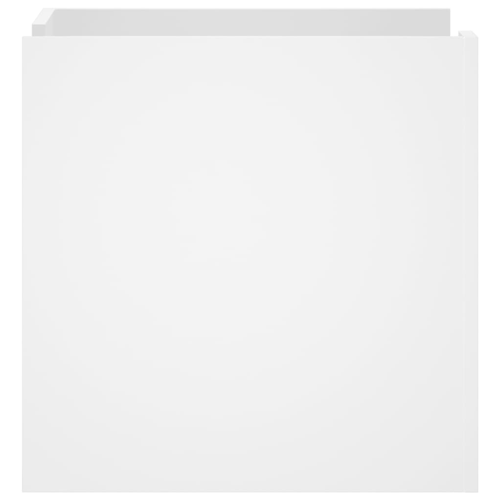 Mesita de noche madera de ingeniería blanco 45x50x50 cm - Imagen 5