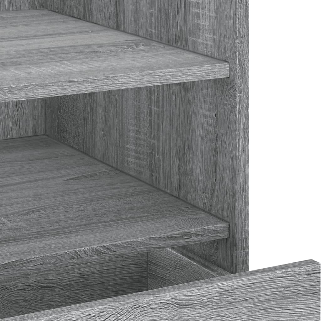 Mesita de noche madera de ingeniería gris Sonoma 45x50x50 cm - Imagen 9