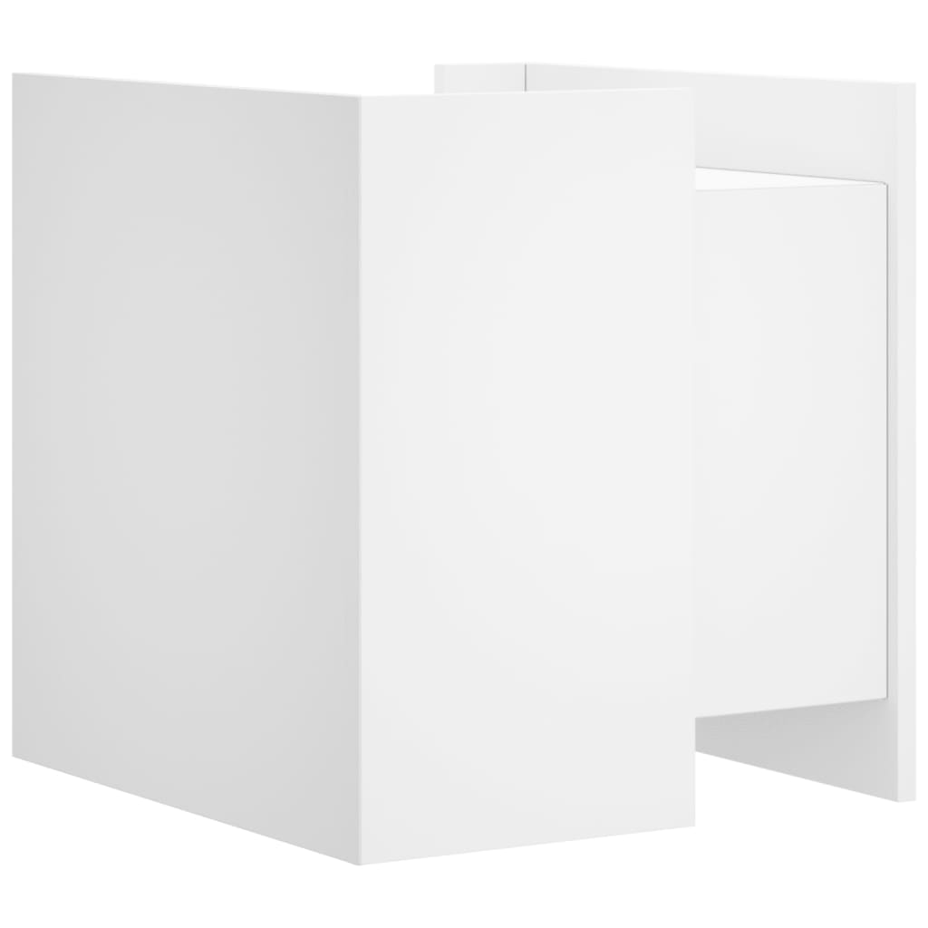 Mesita de noche madera de ingeniería blanco 45x50x50 cm - Imagen 6