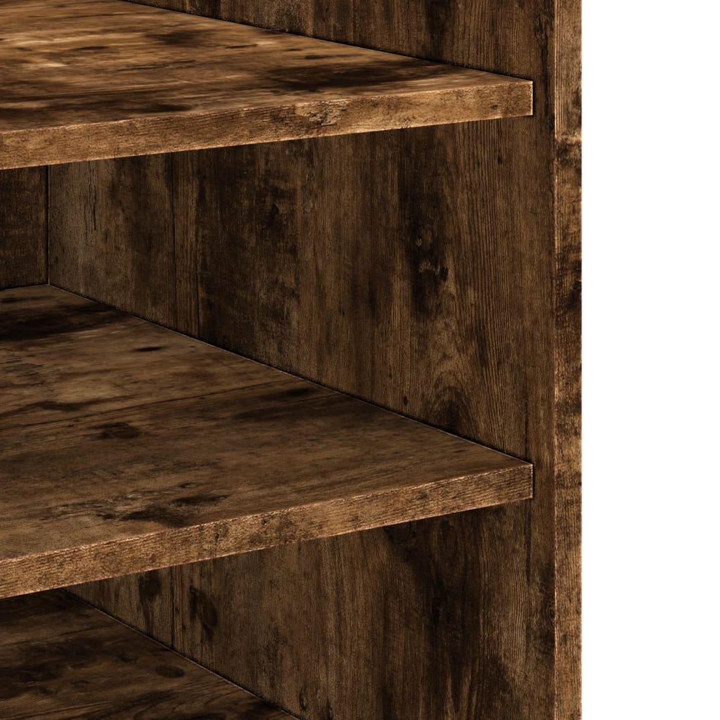 Mesita de noche madera de ingeniería roble ahumado 45x50x50 cm - Imagen 8