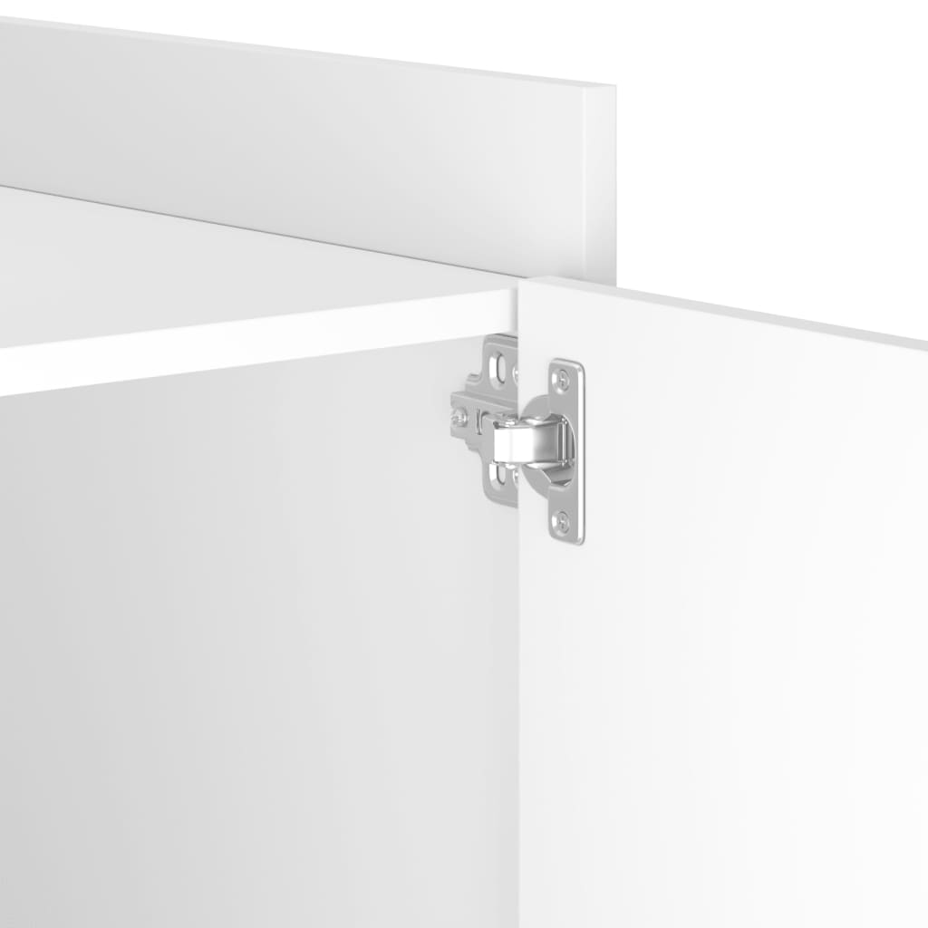 Mesita de noche madera de ingeniería blanco 45x50x50 cm - Imagen 9