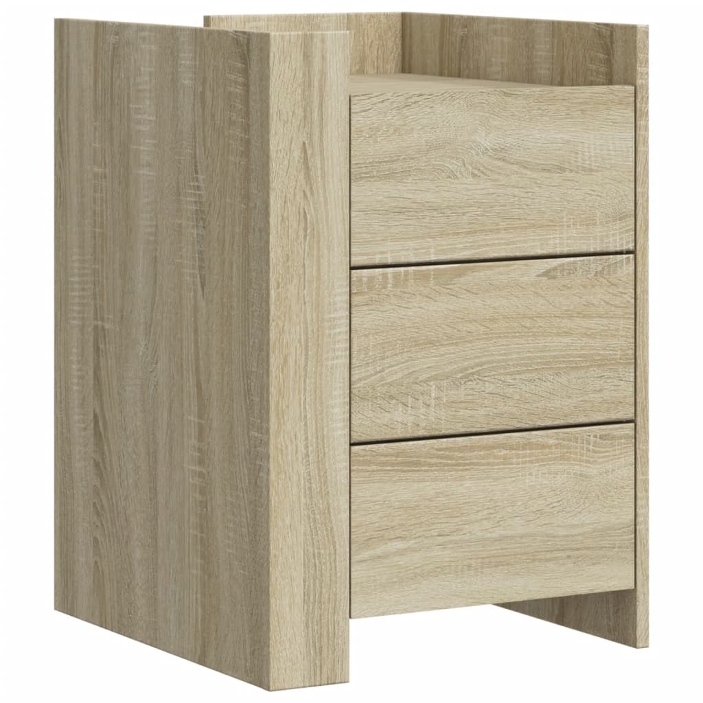 Mesita de noche madera de ingeniería roble Sonoma 45x50x65 cm - Imagen 2