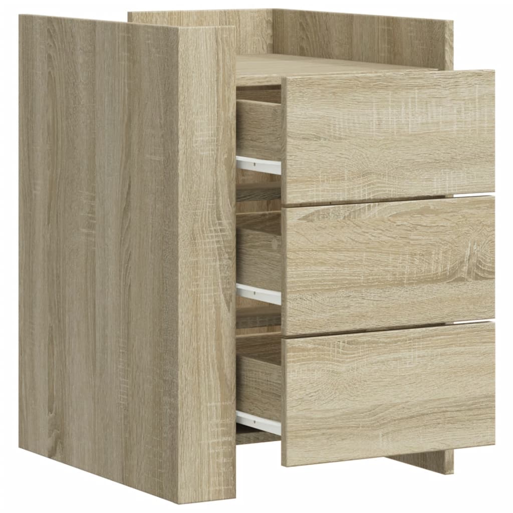 Mesita de noche madera de ingeniería roble Sonoma 45x50x65 cm - Imagen 8
