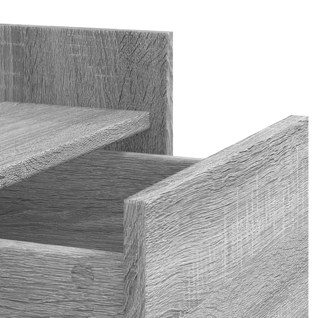 Mesita de noche madera de ingeniería gris Sonoma 45x50x65 cm - Imagen 9