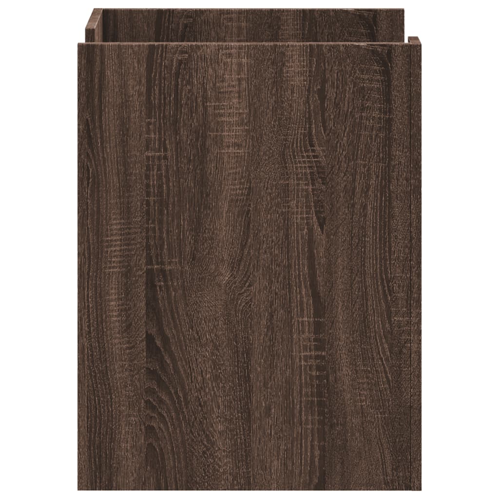 Mesita de noche madera de ingeniería marrón roble 45x50x65 cm - Imagen 5