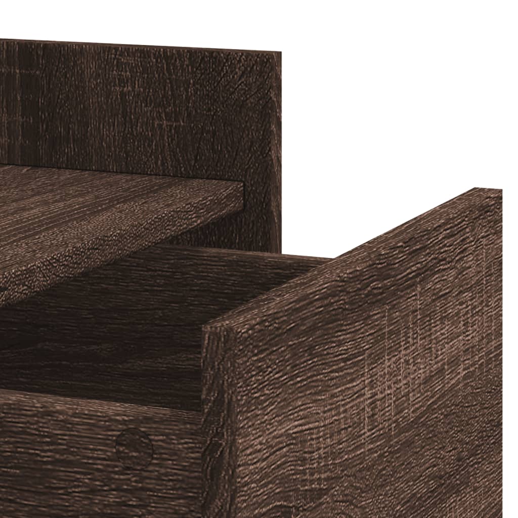 Mesita de noche madera de ingeniería marrón roble 45x50x65 cm - Imagen 9