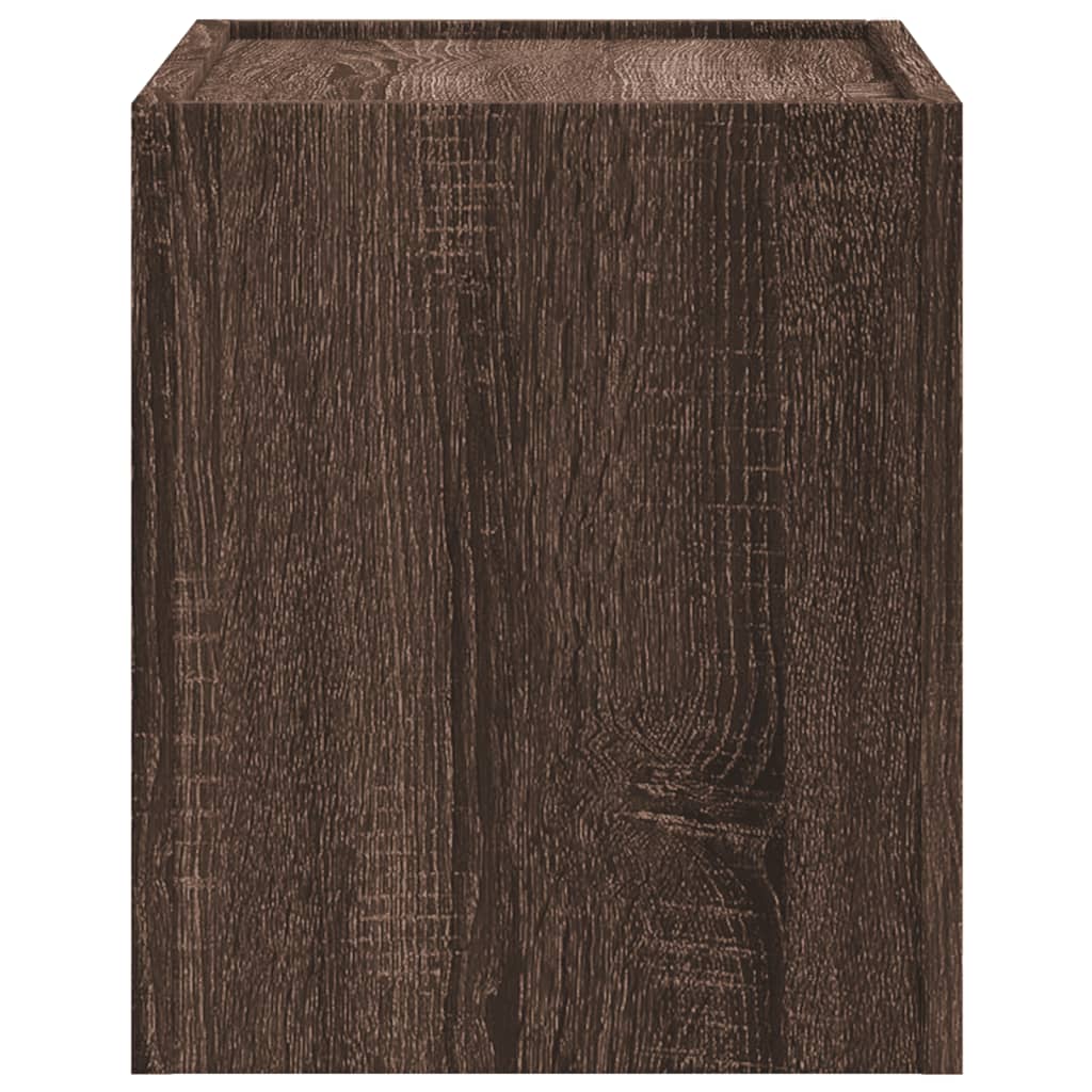 Mesita de noche de pared marrón roble 45x30x35 cm - Imagen 5