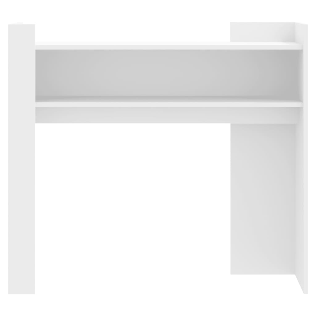 Mesa consola de madera de ingeniería blanca 100x35x90 cm - Imagen 4