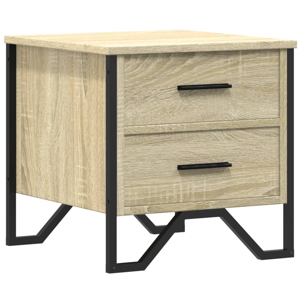 Mesita de noche madera de ingeniería roble Sonoma 40x41x40 cm - Imagen 2