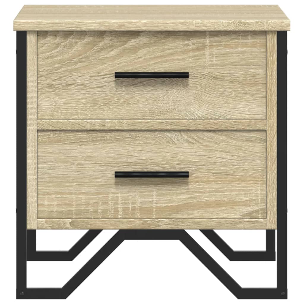 Mesita de noche madera de ingeniería roble Sonoma 40x41x40 cm - Imagen 5