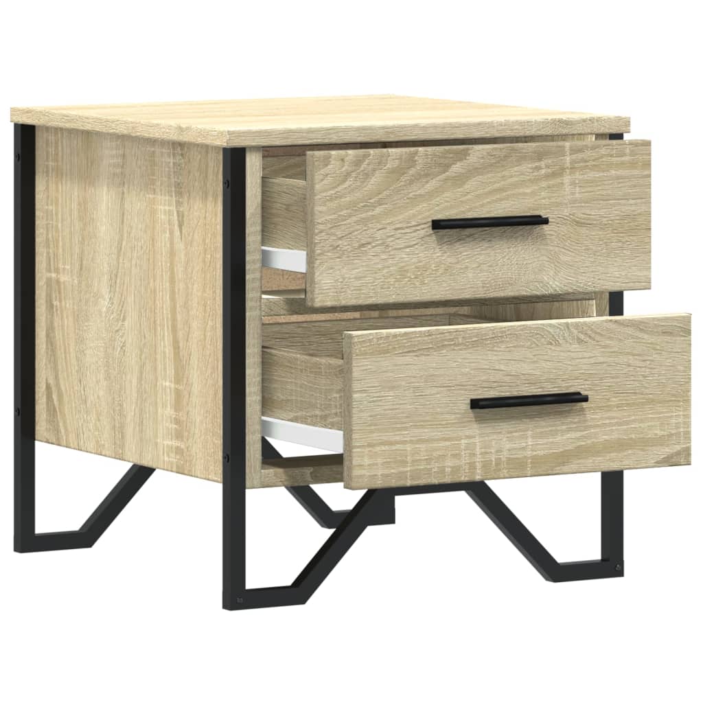 Mesita de noche madera de ingeniería roble Sonoma 40x41x40 cm - Imagen 6