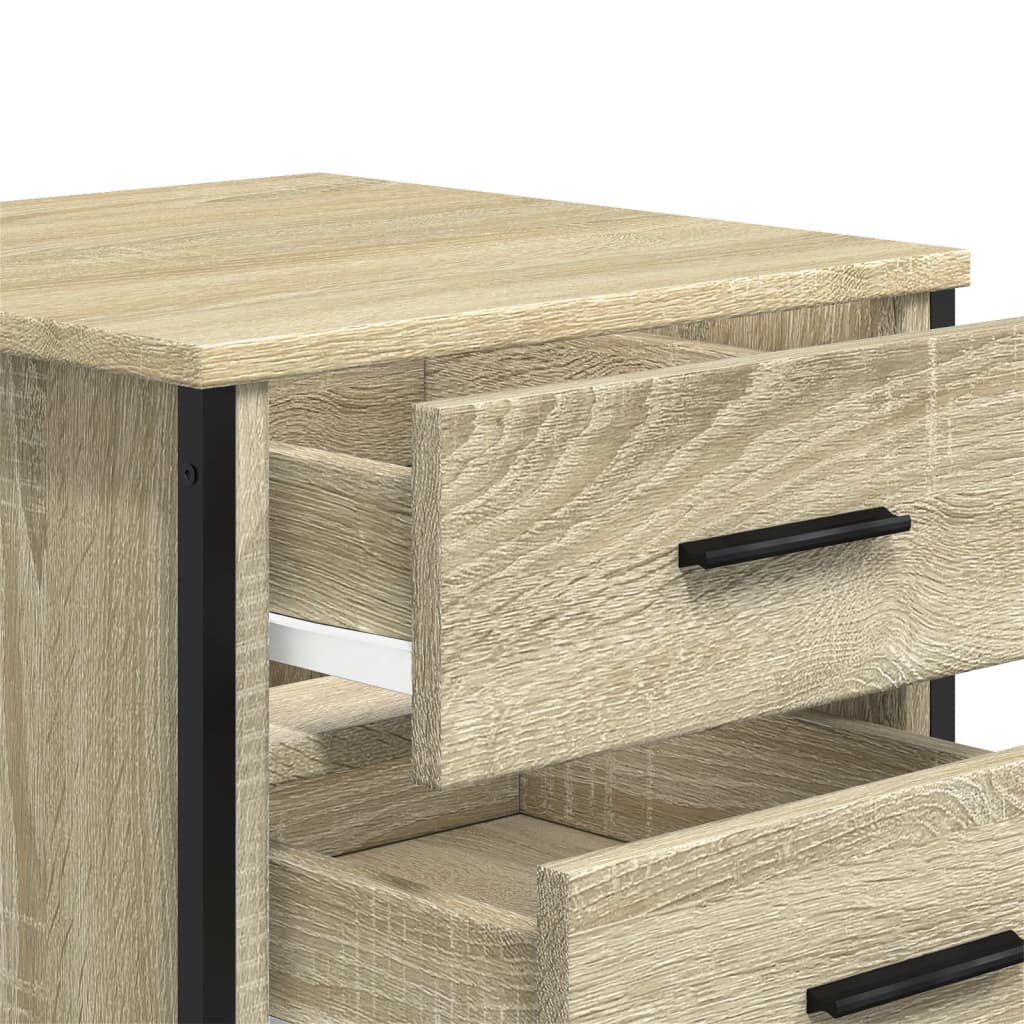 Mesita de noche madera de ingeniería roble Sonoma 40x41x40 cm - Imagen 9