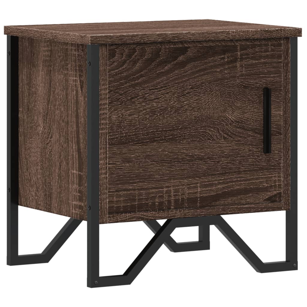 Mesita de noche madera de ingeniería marrón roble 40x30x40 cm - Imagen 2
