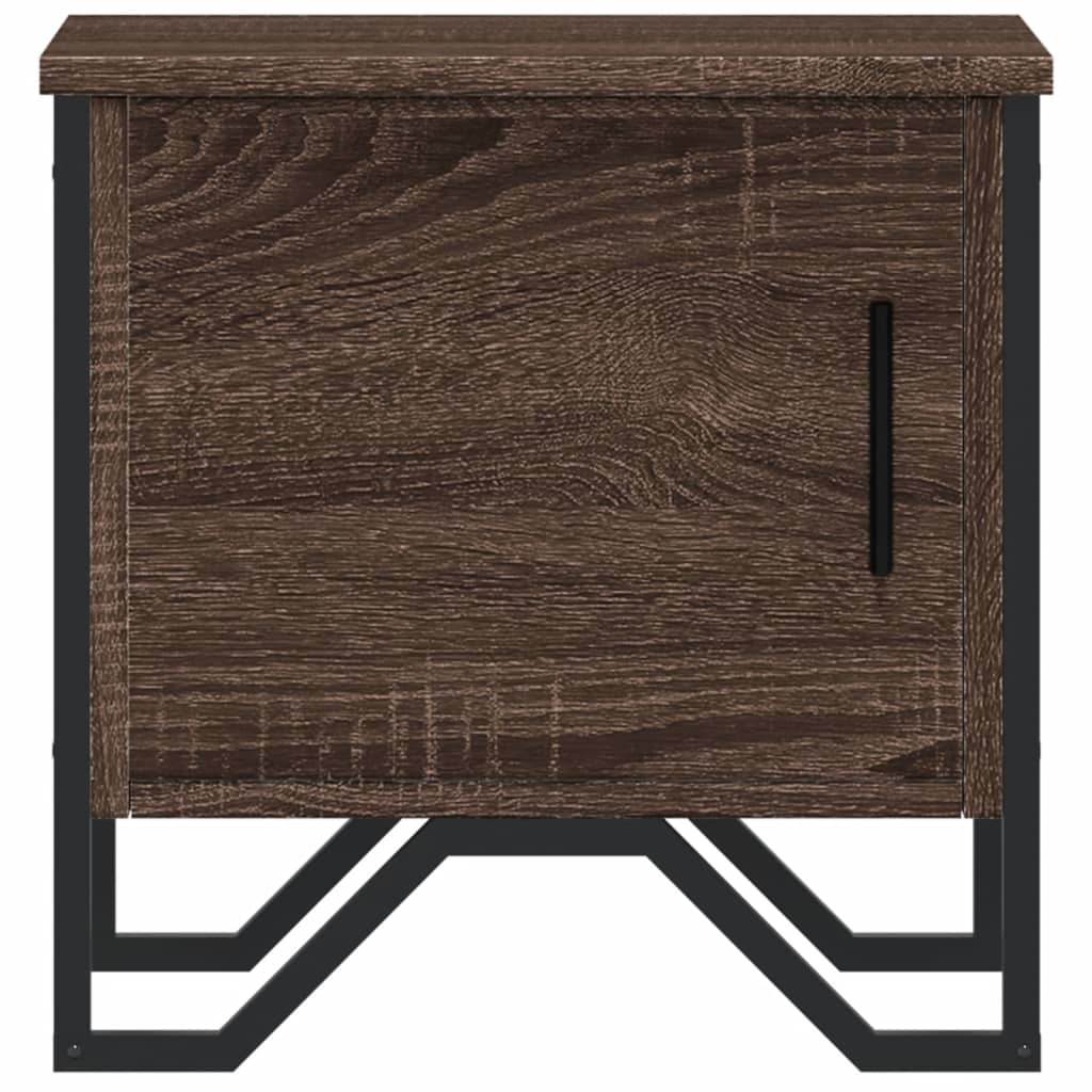Mesita de noche madera de ingeniería marrón roble 40x30x40 cm - Imagen 5