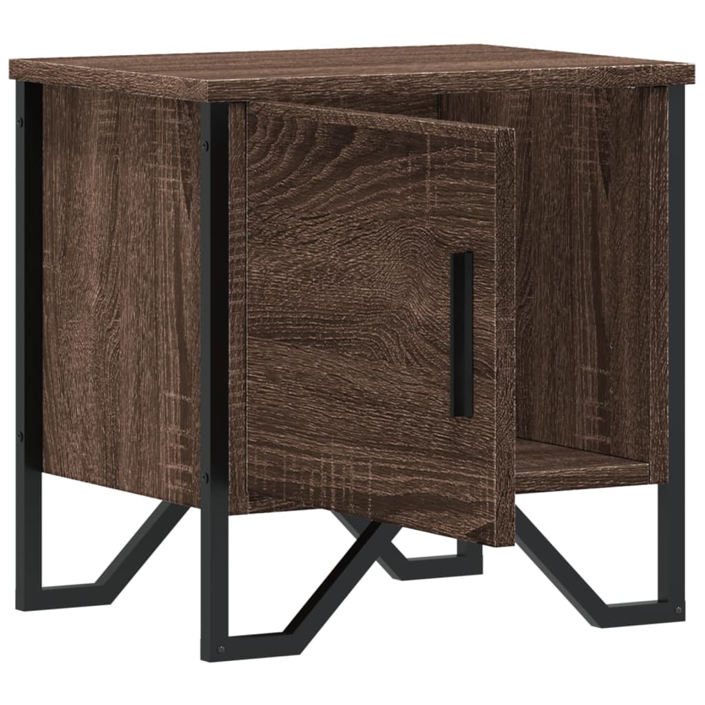 Mesita de noche madera de ingeniería marrón roble 40x30x40 cm - Imagen 6