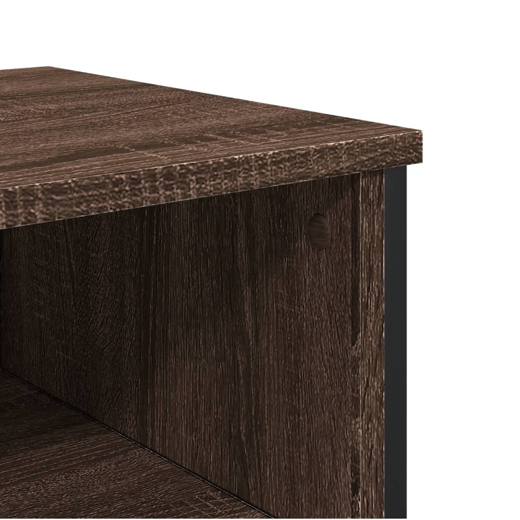 Mesa consola madera de ingeniería marrón roble 100x35x74,5 cm - Imagen 7