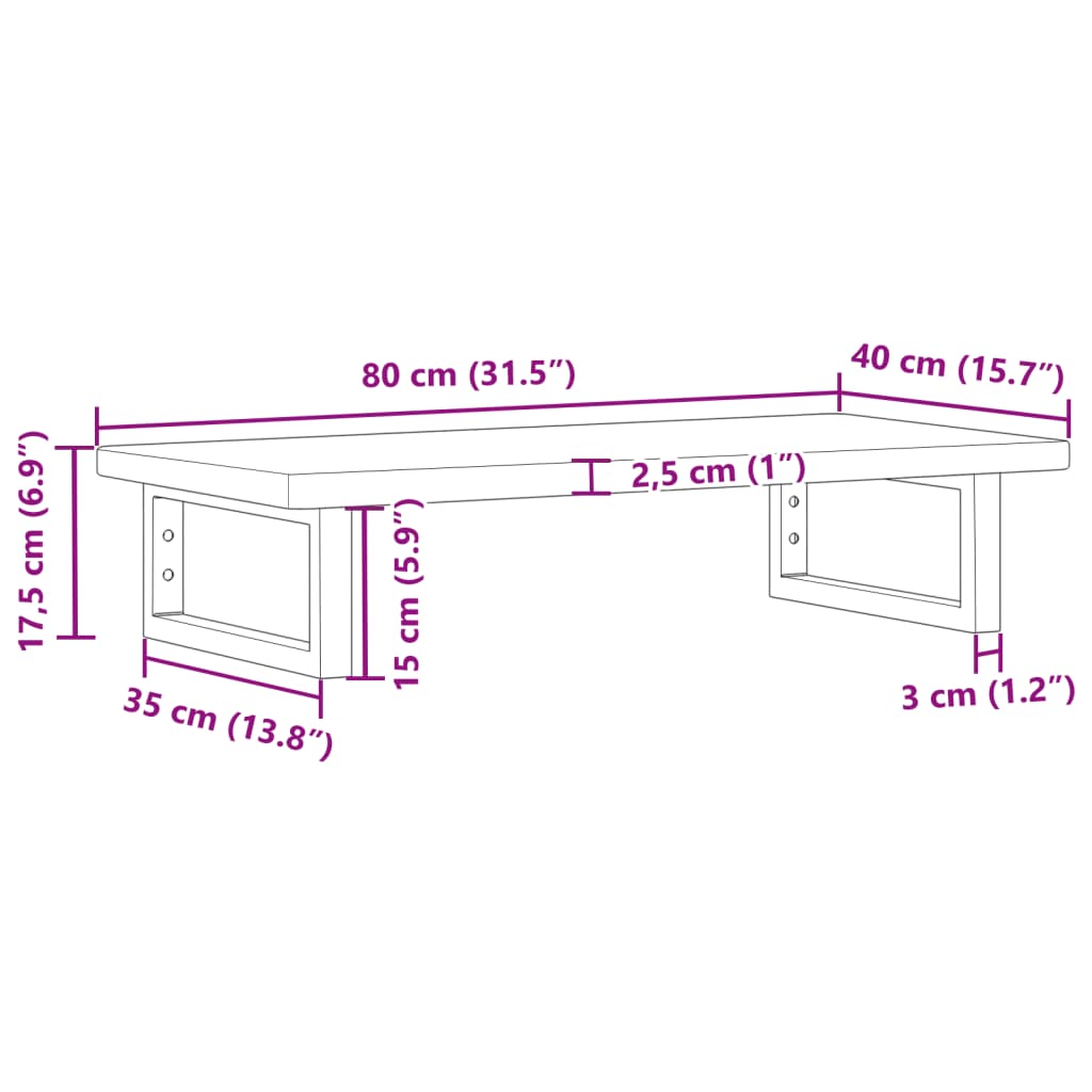 Estante de lavabo de pared de acero y madera maciza de roble - Imagen 11