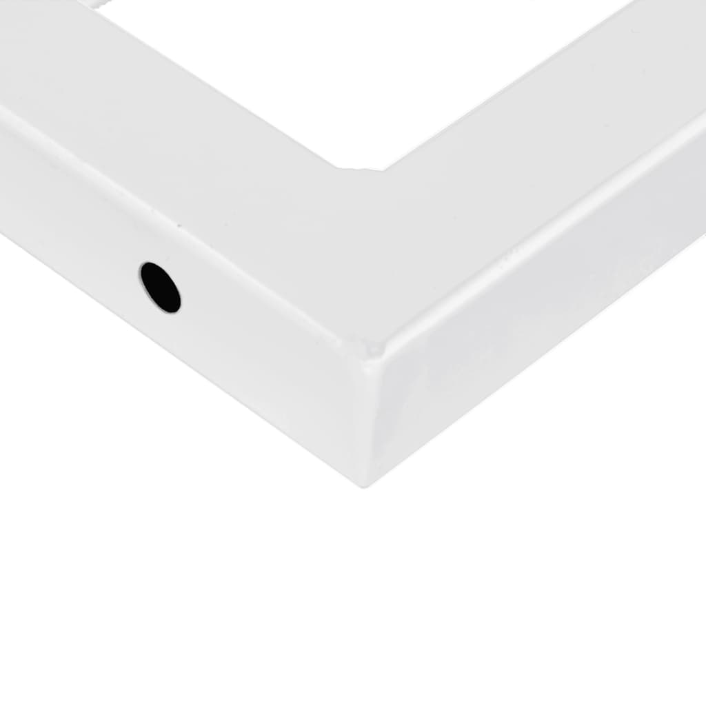 Estante de lavabo de pared de acero y madera maciza de roble - Imagen 9